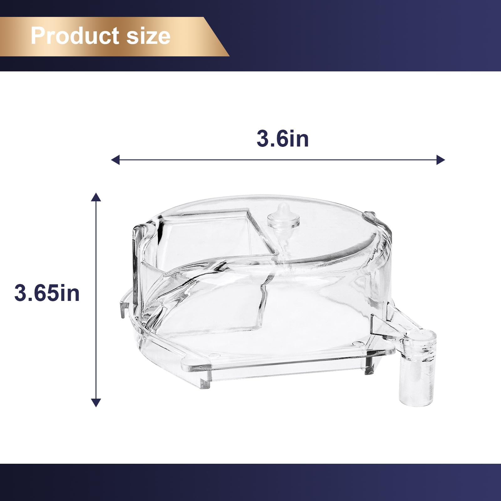 Cuisinart DGB-500GLID Replacement Grinder Assembly Lid - Clear Coffee Maker Part for DGB-500 Series | Perfect for Home Brewing & Coffee Shop Maintenance