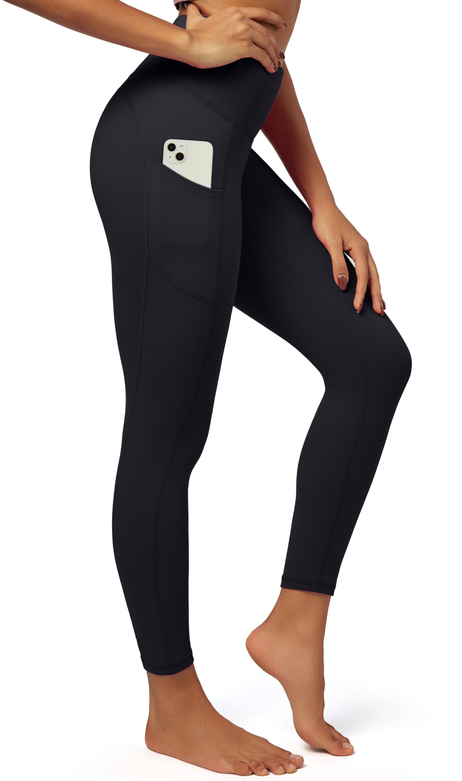 IUGA Women's Fleece Lined Thermal Leggings with Pockets - High Waisted Winter Yoga Pants for Workout, Running & Cold Weather Activities