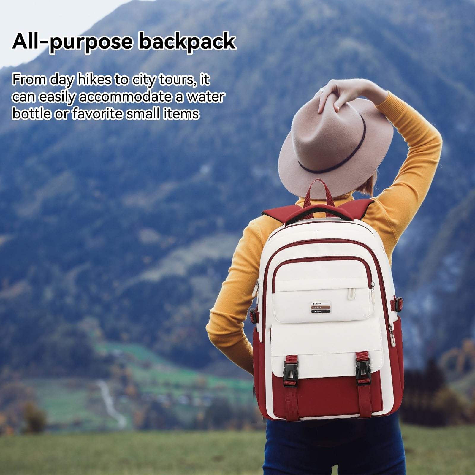 18-Inch Waterproof Travel Backpack for Women & Men - Airline Approved Lightweight Daypack for Business Work, Hiking & Casual Travel - Perfect for Commuting, Weekend Getaways & Outdoor Adventures