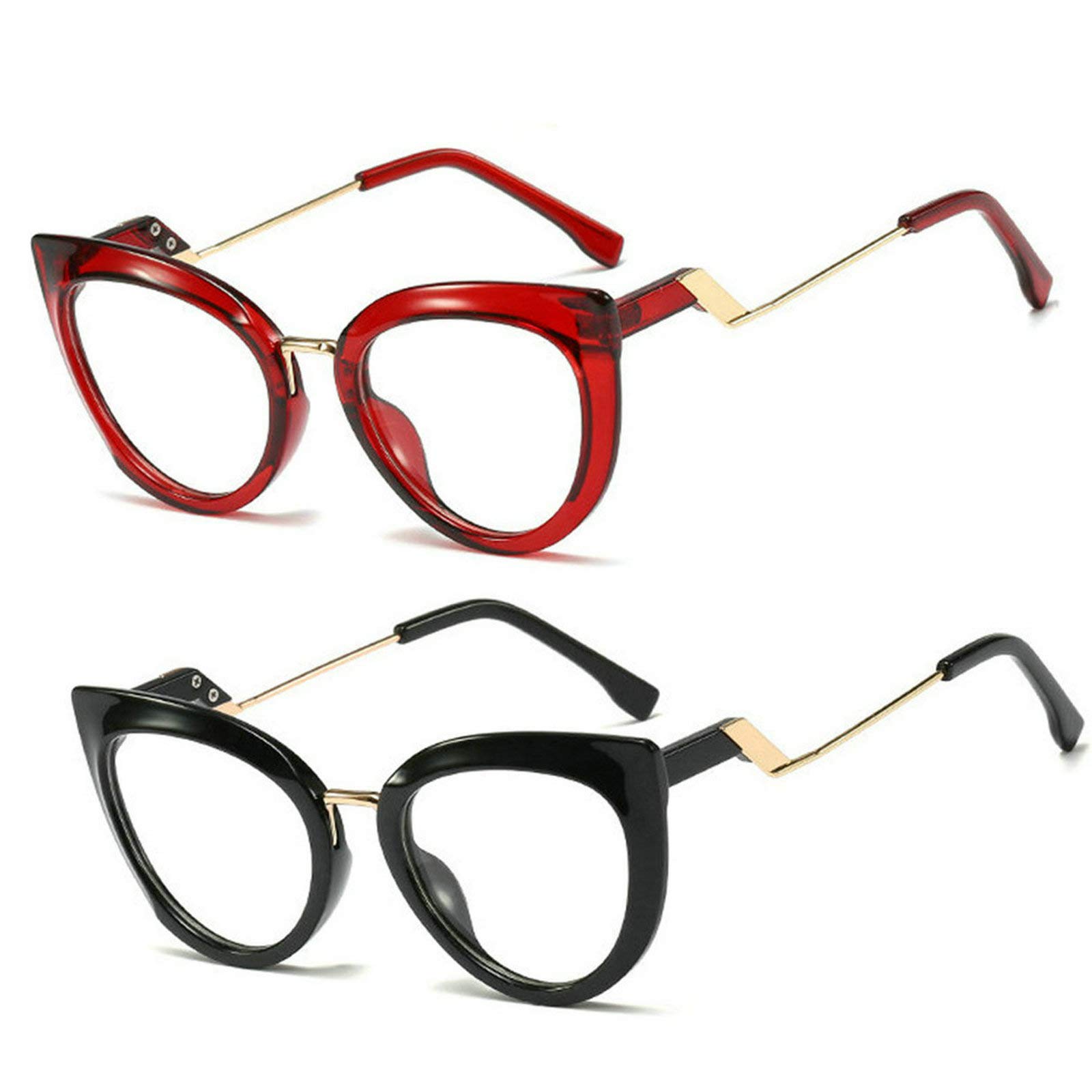 Willochra 2-Pack Cat Eye Reading Glasses for Women - Anti Blue Light Computer Glasses with Presbyopia Relief - Perfect for Office Work, Screen Time & Fashion Accessories