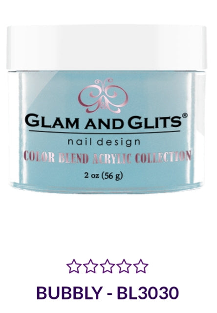 GLAM AND GLITS COLOR BLEND COLLECTION VOL.1 BL3030 - 2 oz BUBBLY Nail Polish Set | Long-Lasting Shimmer & Glitter Nail Art | Perfect for Parties, Weddings & Special Occasions