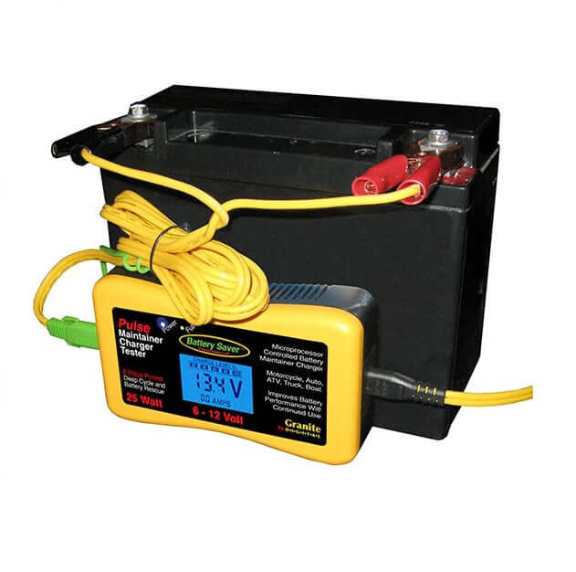 6V & 12V 25W Smart Battery Charger, Maintainer & Pulse Desulfator - Car, Motorcycle, Boat, RV Battery Charging & Maintenance - Perfect for Winter Storage & Long-Term Vehicle Care