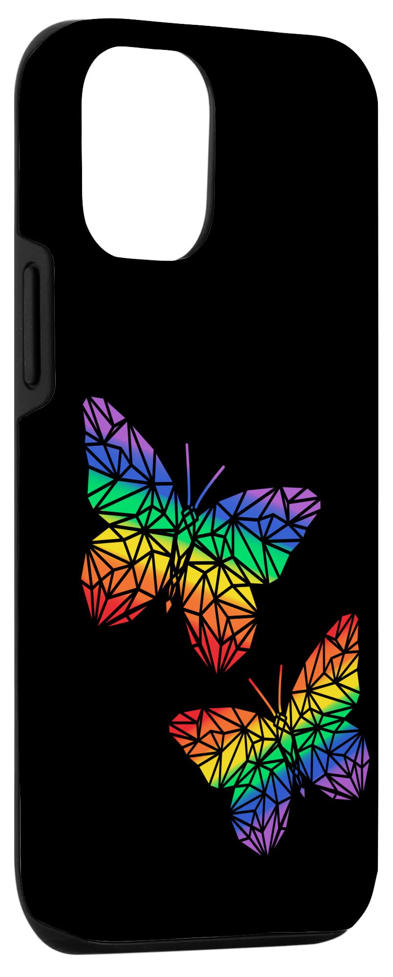 iPhone 12/12 Pro LGBT Rainbow Pride Case - Gay Pride Butterfly Design Protective Cover for Women & Men - Perfect for Pride Month, LGBTQ+ Events, and Daily Use