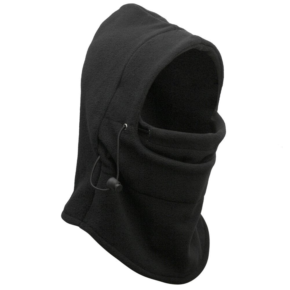 Kids Fleece Balaclava - Black, One Size Fits Most - Warm Winter Face Mask for Outdoor Activities, Skiing, Snowboarding & Cold Weather Protection