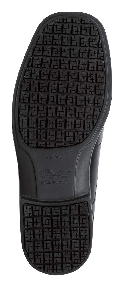 SR Max Brooklyn Men's Black Twin Gore Dress Style Soft Toe Slip Resistant Work Shoes - Comfortable & Durable for Office, Construction & Outdoor Work