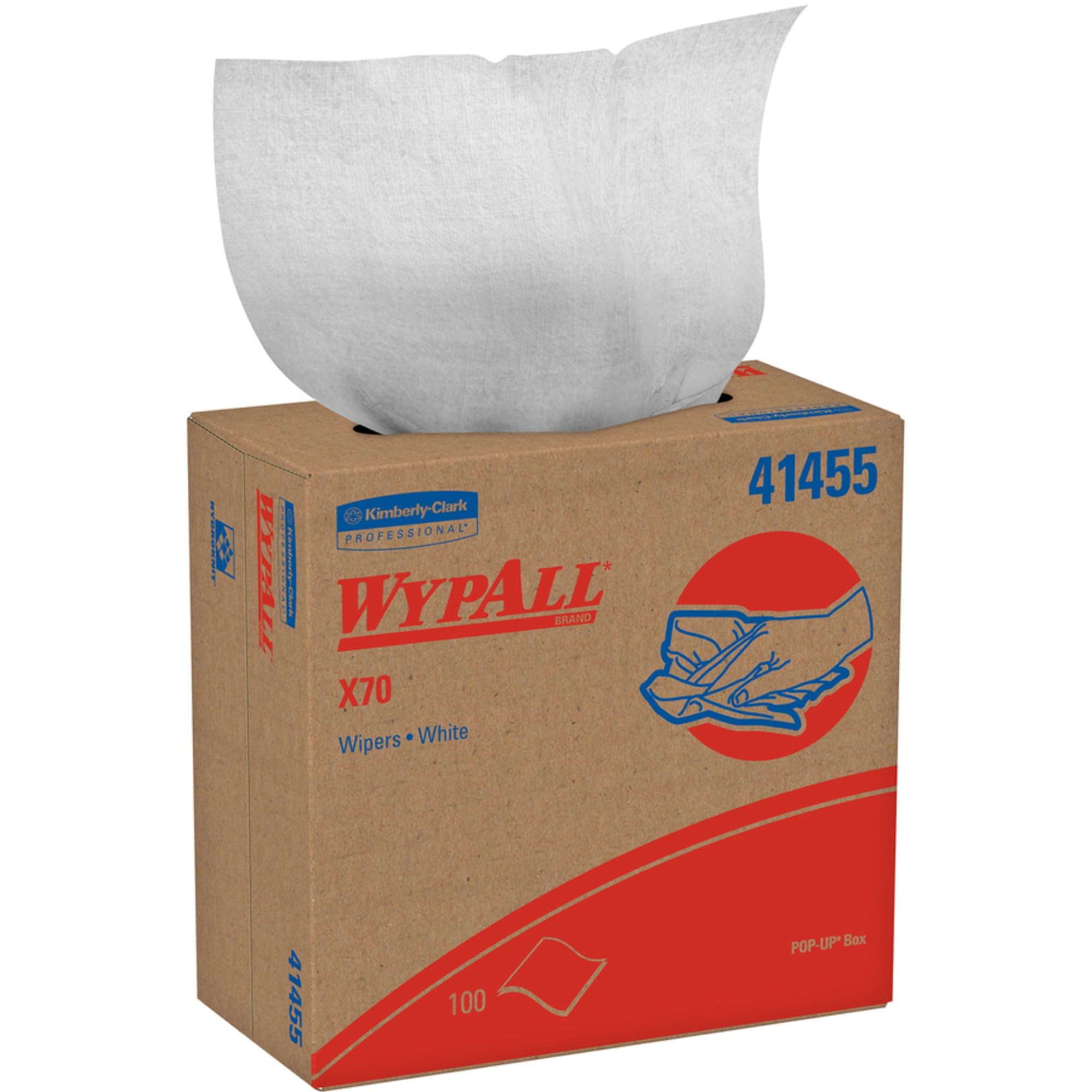 Kimberly-Clark Professional 41455 X70 White Cleaning Rags 9.1x16.8 Inches - Pack of 10 | Industrial & Household Cleaning Cloths for Workshop, Garage, Kitchen & Office Use