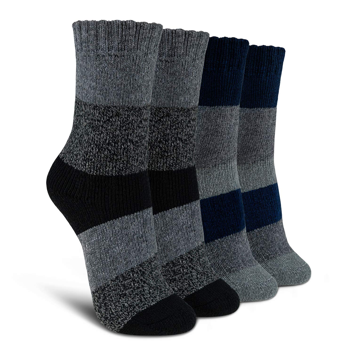 Women's Merino Wool Socks - Thick Warm Knit 2/3 Pack for Hiking & Winter