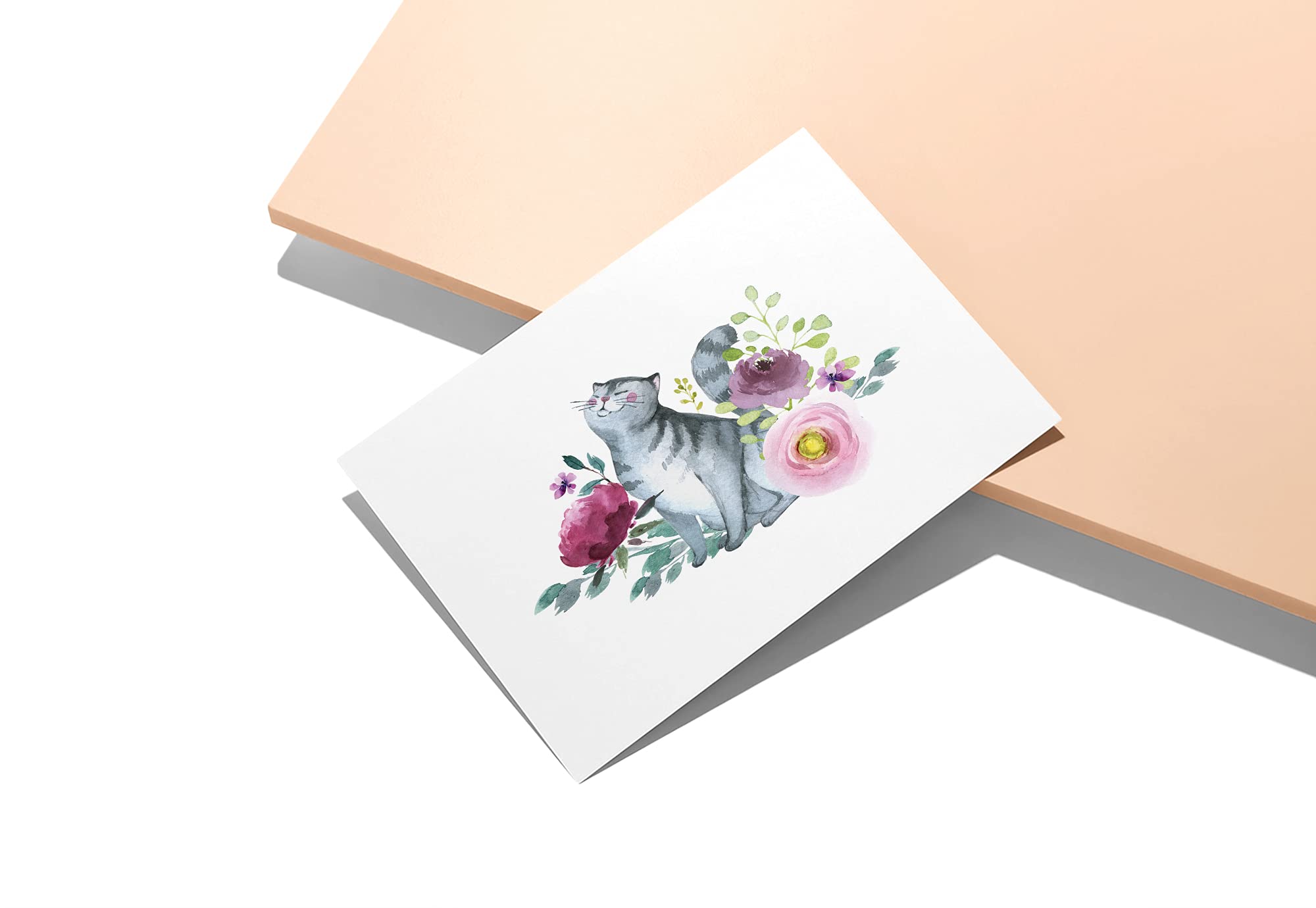 Twigs Paper - 12-Pack Assorted Cat Greeting Cards with Envelopes (5.5x4.25 in) - Blank Note Cards for Thank You, Birthday & All Occasions - USA Made Stationery - Perfect for Cat Lovers, Pet Owners & Handwritten Notes