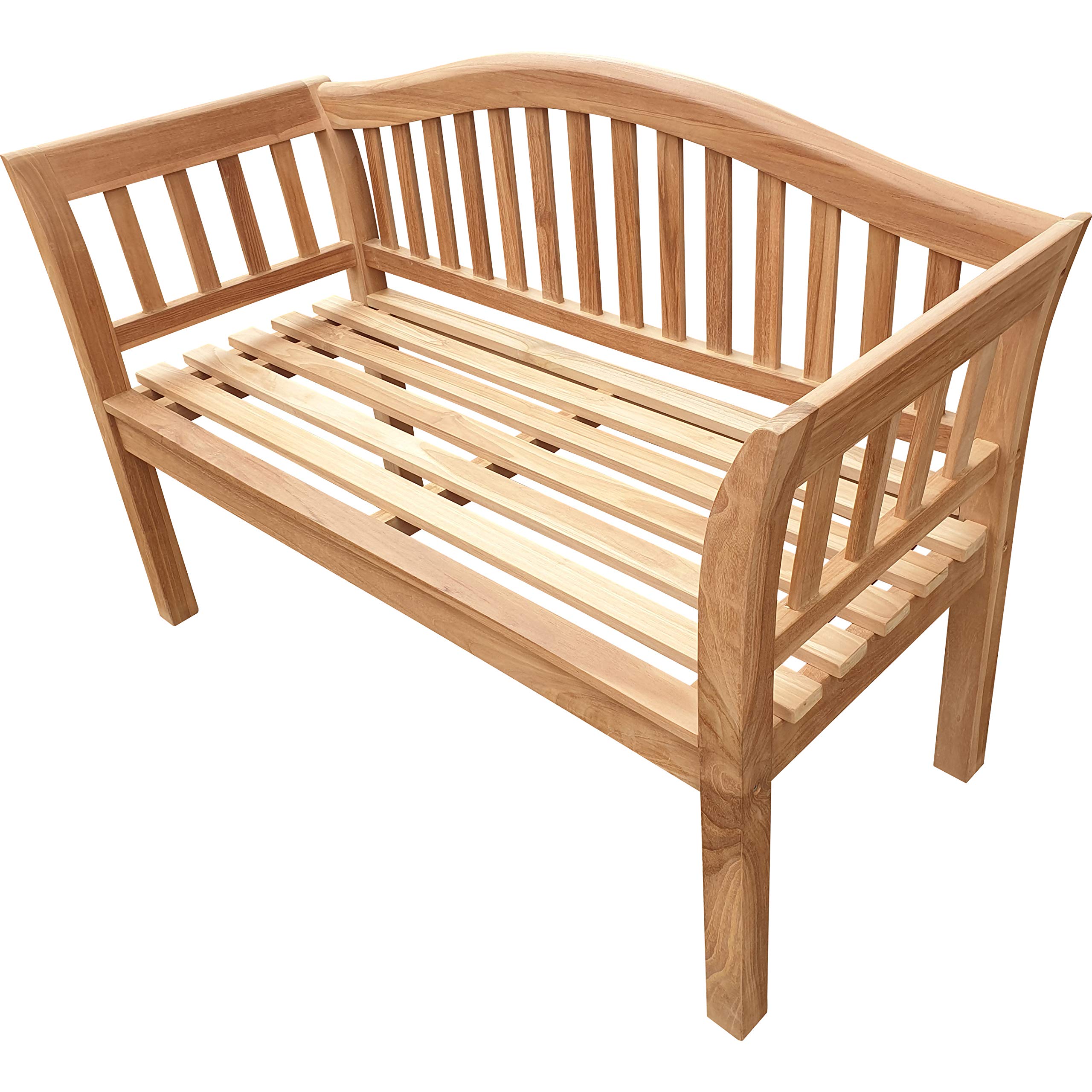 Premium 4-Foot Teak Wood Outdoor Patio Bench by Seven Seas – Durable & Weather-Resistant for Garden, Deck, and Backyard Relaxation