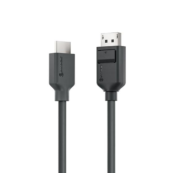 Alogic Elements 2m DisplayPort to HDMI Cable - 4K Ultra HD, 10.2Gbps, Gold-Plated Connectors for Laptop, PC, Projector, Monitor - Home Theater & Office Setup