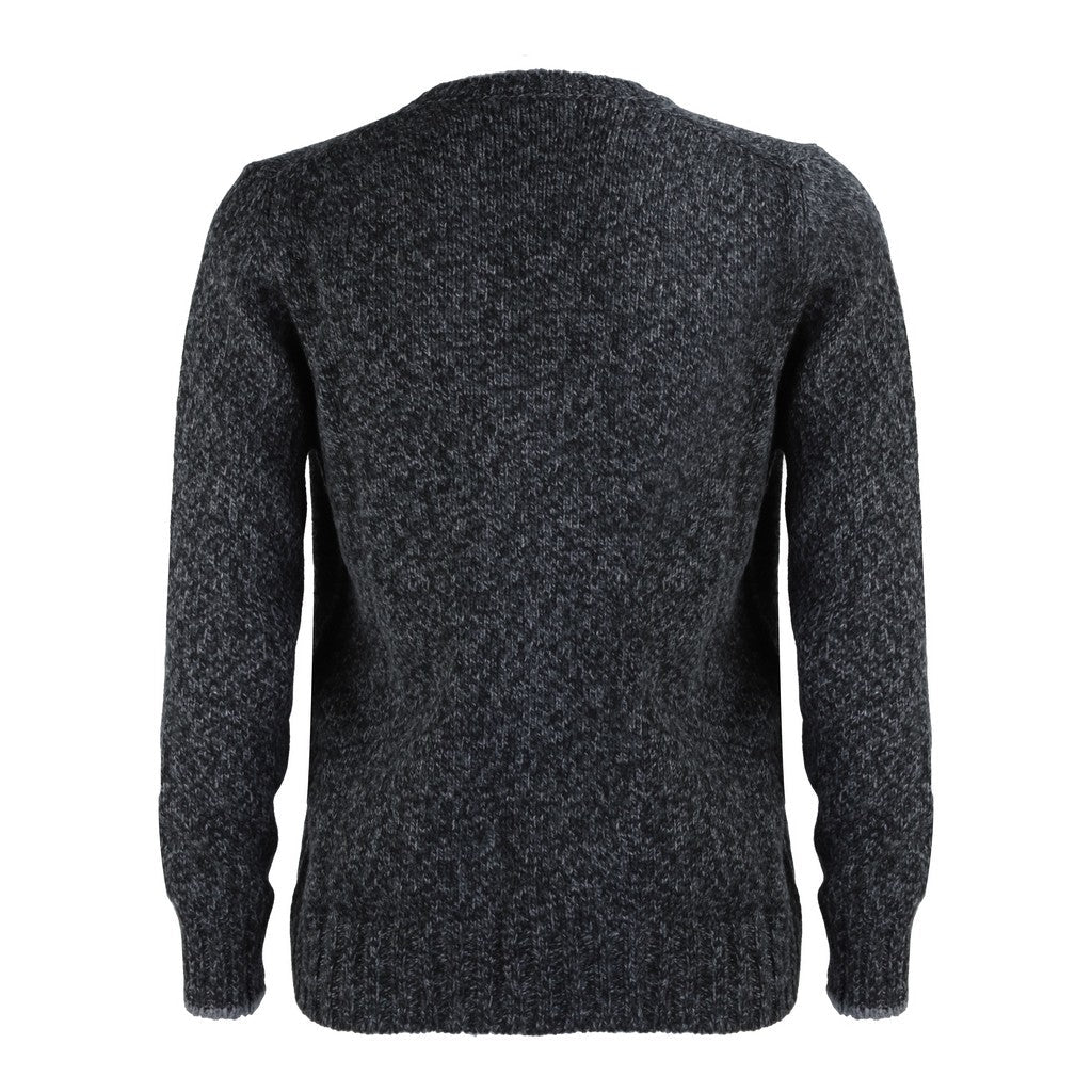 Premium GRAN SASSO Crew Neck Sweater for Men - Soft & Comfortable Black/Grey Pullover | Perfect for Casual Wear, Office & Winter Outfits