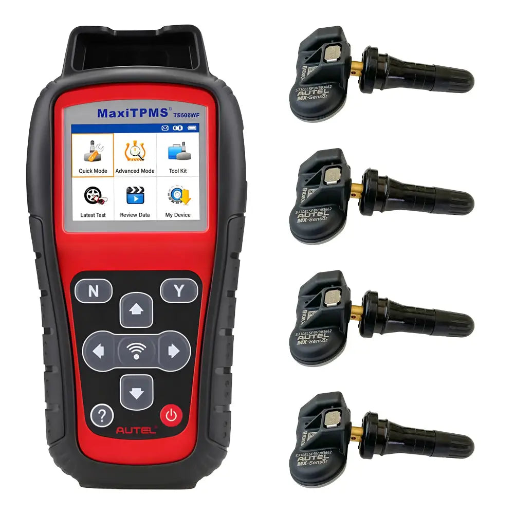Autel TS508WF TPMS Diagnostic & Service Tool Kit with 4 Sensors - Professional Tire Pressure Monitoring System Scanner for Cars, Trucks & SUVs - Perfect for Auto Shops & DIY Home Mechanics