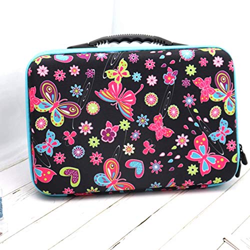 SOWUNO 60 Bottle Essential Oil Carrying Case - Portable Butterfly Design Essential Oil Organizer for Travel, Home & Outdoor Aromatherapy Use