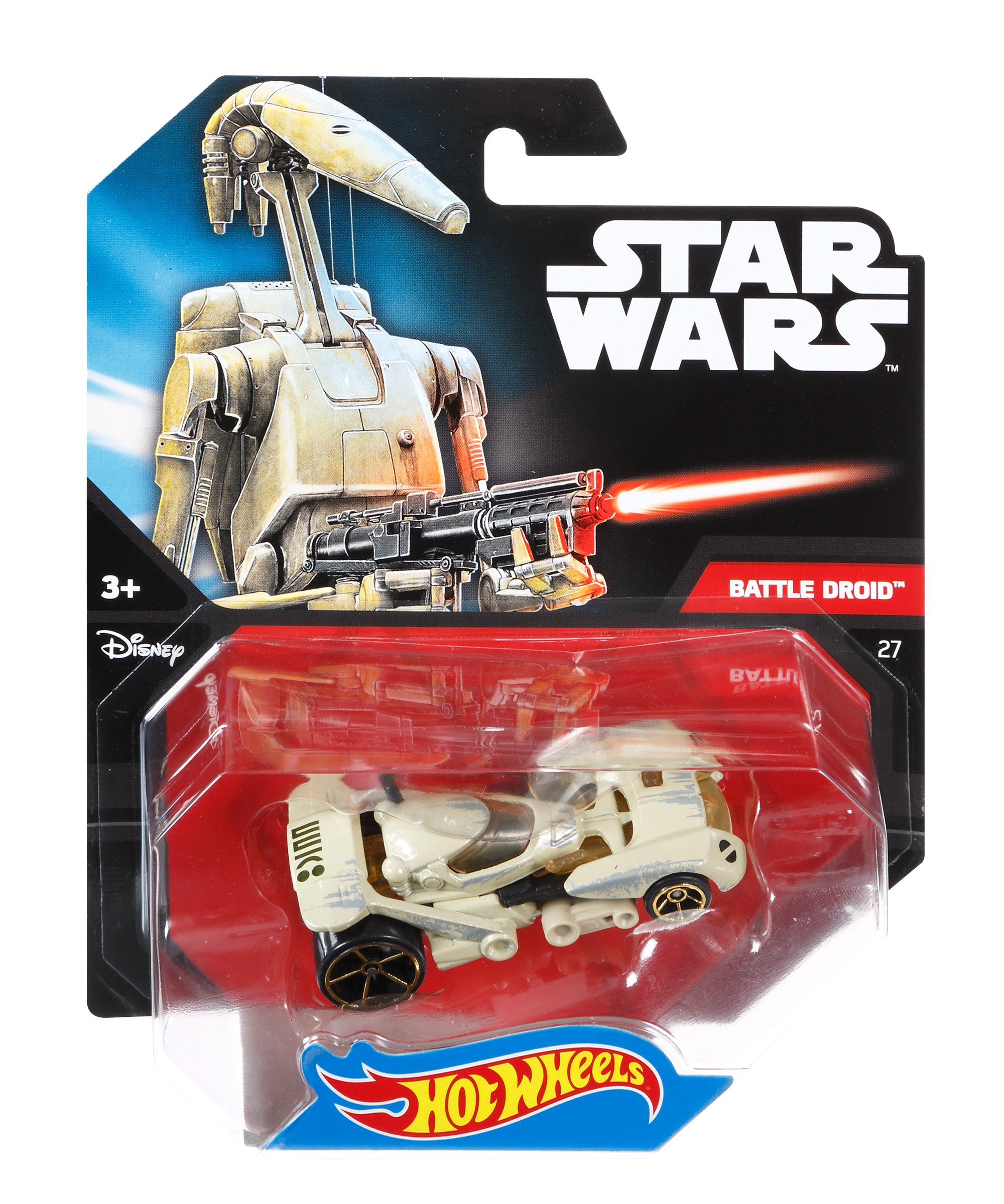 Hot Wheels Star Wars Character Car - Battle Droid Action Vehicle Toy for Kids & Collectors | Perfect for Playtime, Display & Star Wars Themed Parties