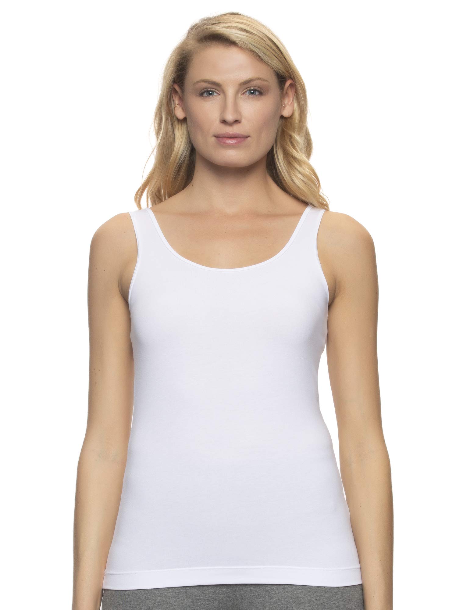 Felina Reversible Cotton Women's Tank Top 4-Pack - Soft Breathable Summer Tops for Casual Wear, Gym & Layering