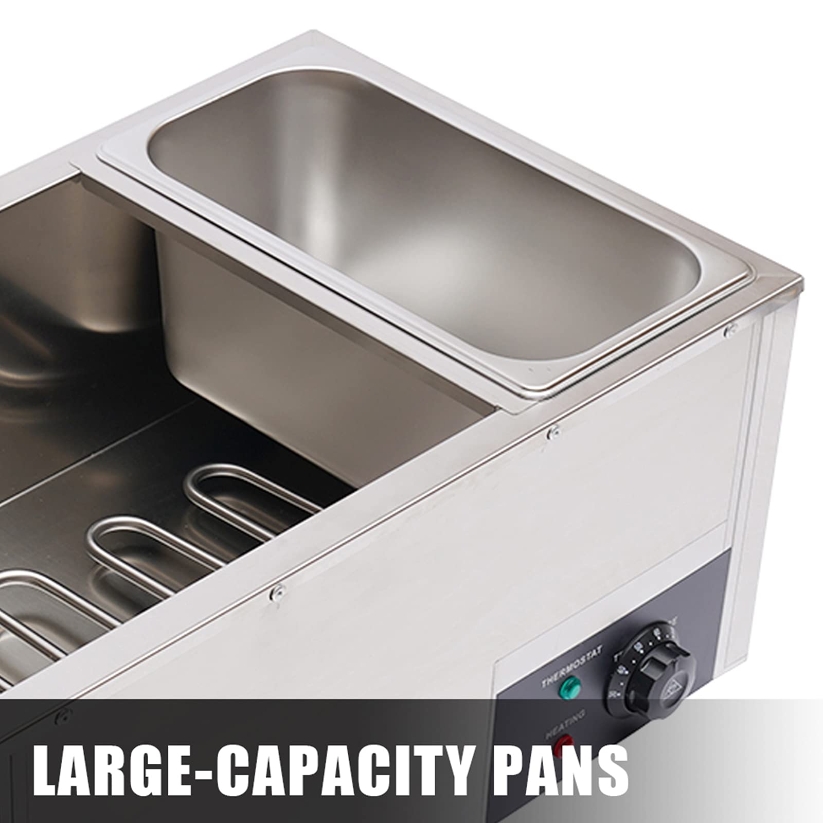 850W Commercial Electric Food Warmer - 3 Pot Stainless Steel Steam Table (3x7L) for Restaurants & Catering | Countertop Hot Well | Durable 110V | Perfect for Buffets, Banquets & Food Service Stations