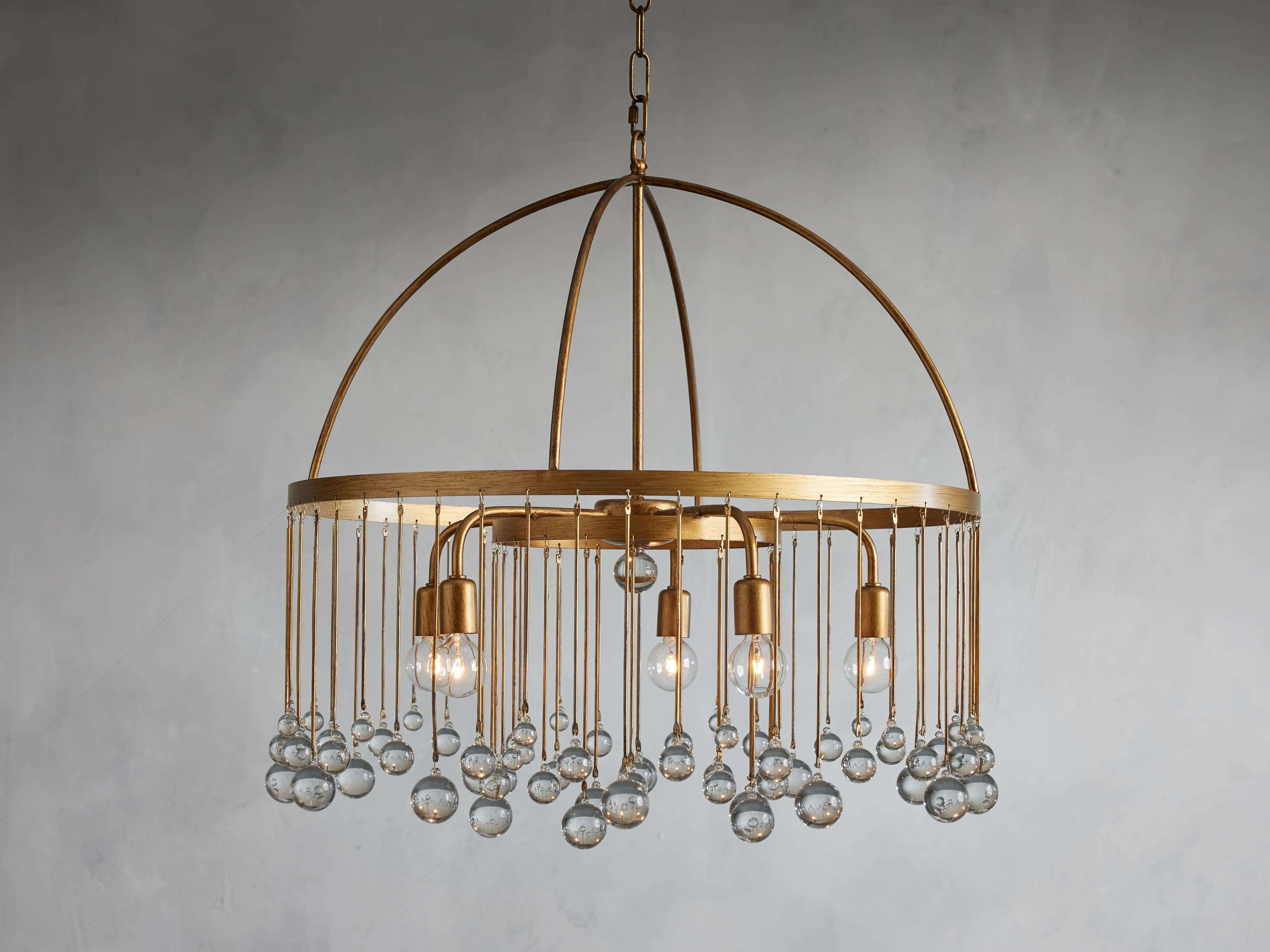 Aubrey Round Chandelier - Modern Crystal Ceiling Light Fixture for Dining Room, Living Room & Bedroom | Elegant Lighting for Home Decor