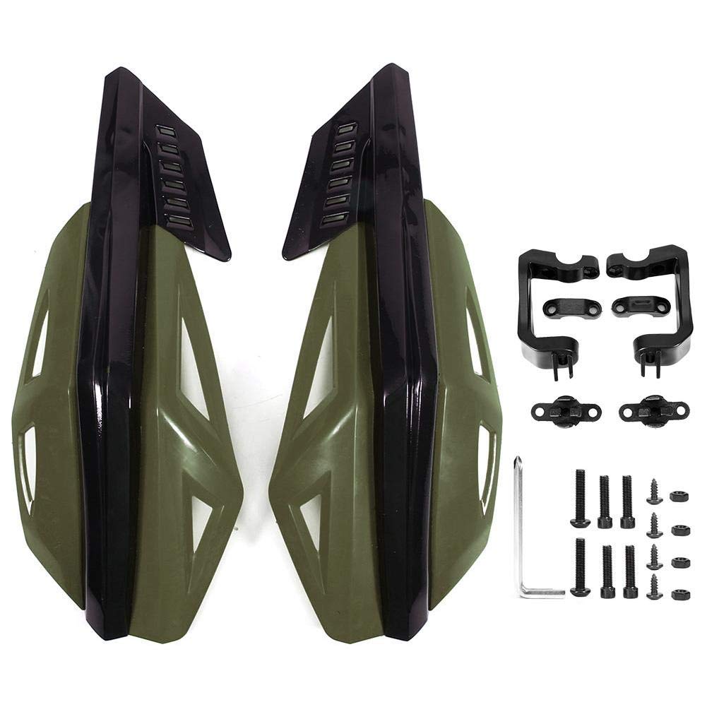KIMISS 7/8in Motorcycle Handguard - ABS Fall Protector for Bike/Scooter (Military Green) - Off-Road Riding Safety