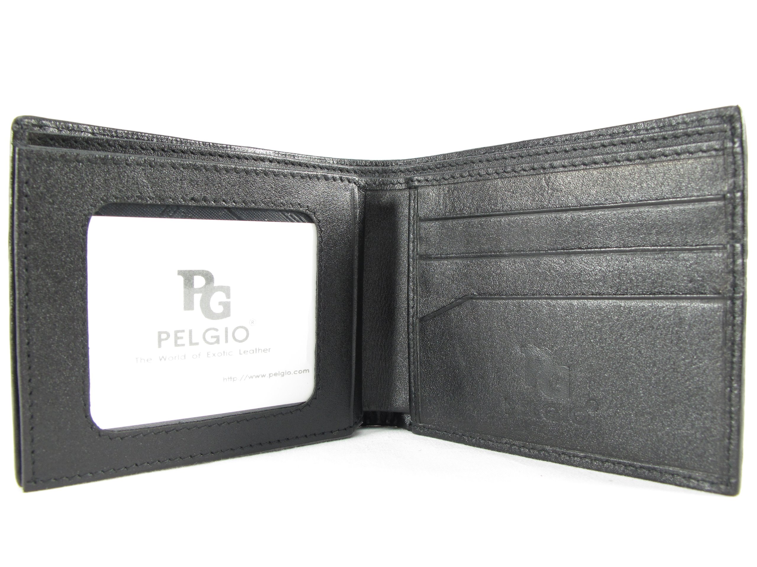 Genuine Row Diamond Stingray Skin Leather Bifold Wallet for Men - Luxury Slim RFID Blocking Credit Card Holder - Perfect for Business, Travel & Everyday Use