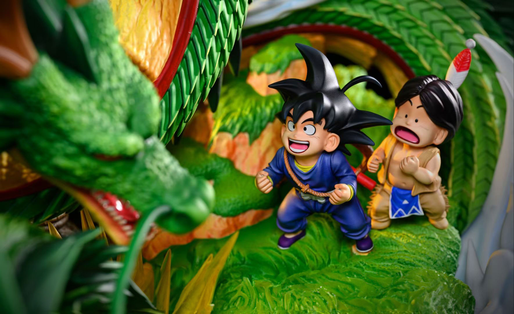 MX Studio Dragon Ball Z Shenron with Kid Goku Action Figure - Collectible Anime Statue for Home Decor, Office Display, and Gifts for Anime Fans