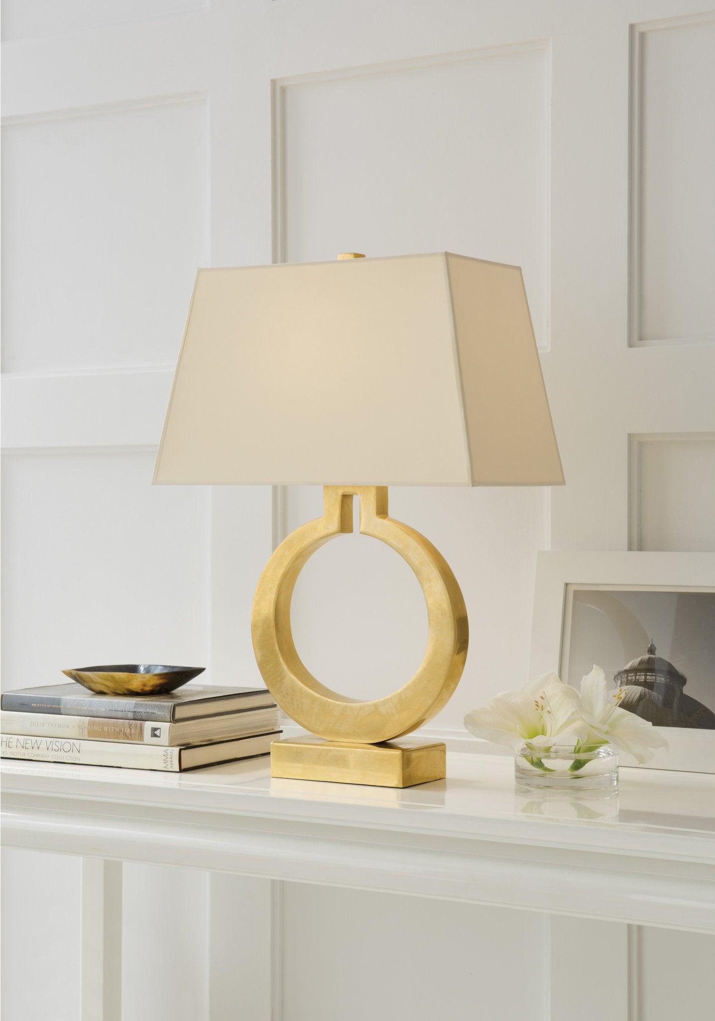 Modern Ring Form Table Lamp - Stylish LED Desk Light for Bedroom, Living Room & Office - Perfect for Reading, Working & Decor