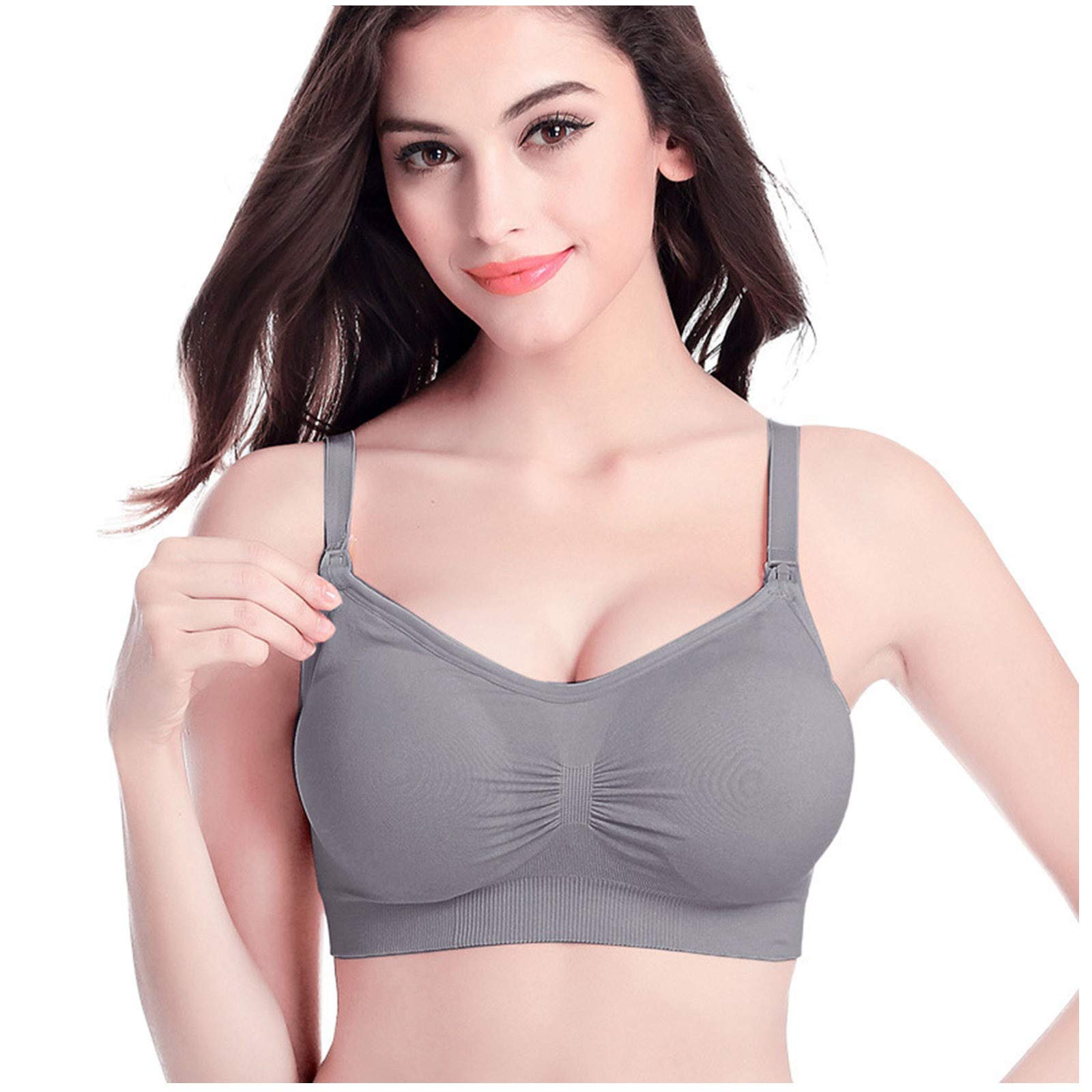 Maternity Bras for Women - 3 Pack Seamless Nursing Sports Bra for Pregnancy & Breastfeeding - Comfortable Bandeau Style for Yoga, Gym & Daily Wear