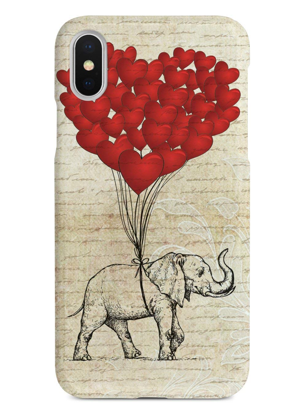 Inspired Cases - iPhone Xs Max Case with 3D Textured Design - Shockproof Protective Cover for Apple iPhone Xs Max - Elephant Love Pattern - Perfect for Daily Use, Travel & Outdoor Activities