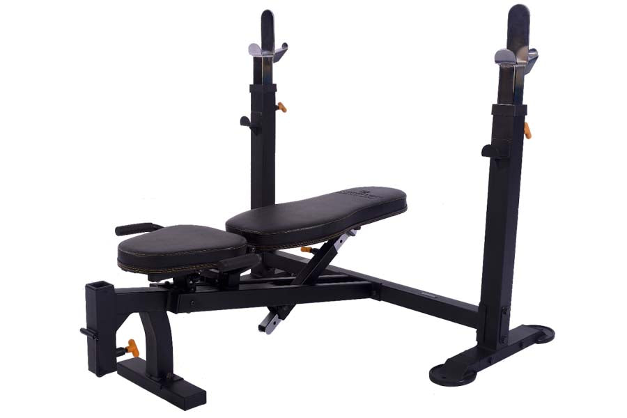 Powertec Workbench Olympic Bench - Heavy Duty Weight Bench for Home Gym Strength Training - Perfect for Powerlifting, Bodybuilding & CrossFit Workouts