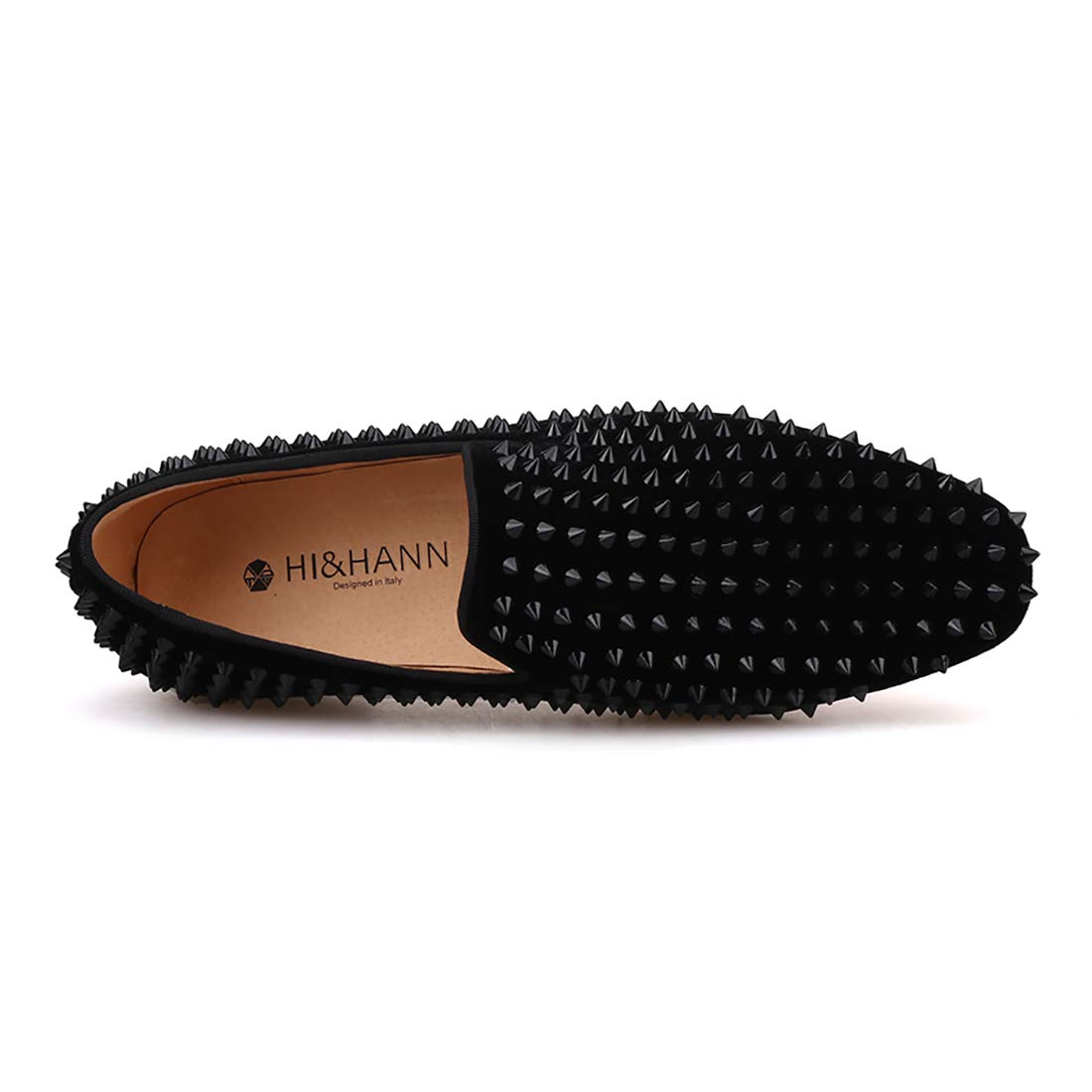 Royal Blue Velvet Men's Loafers with Spikes - Comfortable Slip-On Dress Shoes for Smoking Slippers & Formal Occasions - Perfect for Weddings, Parties, and Evening Events