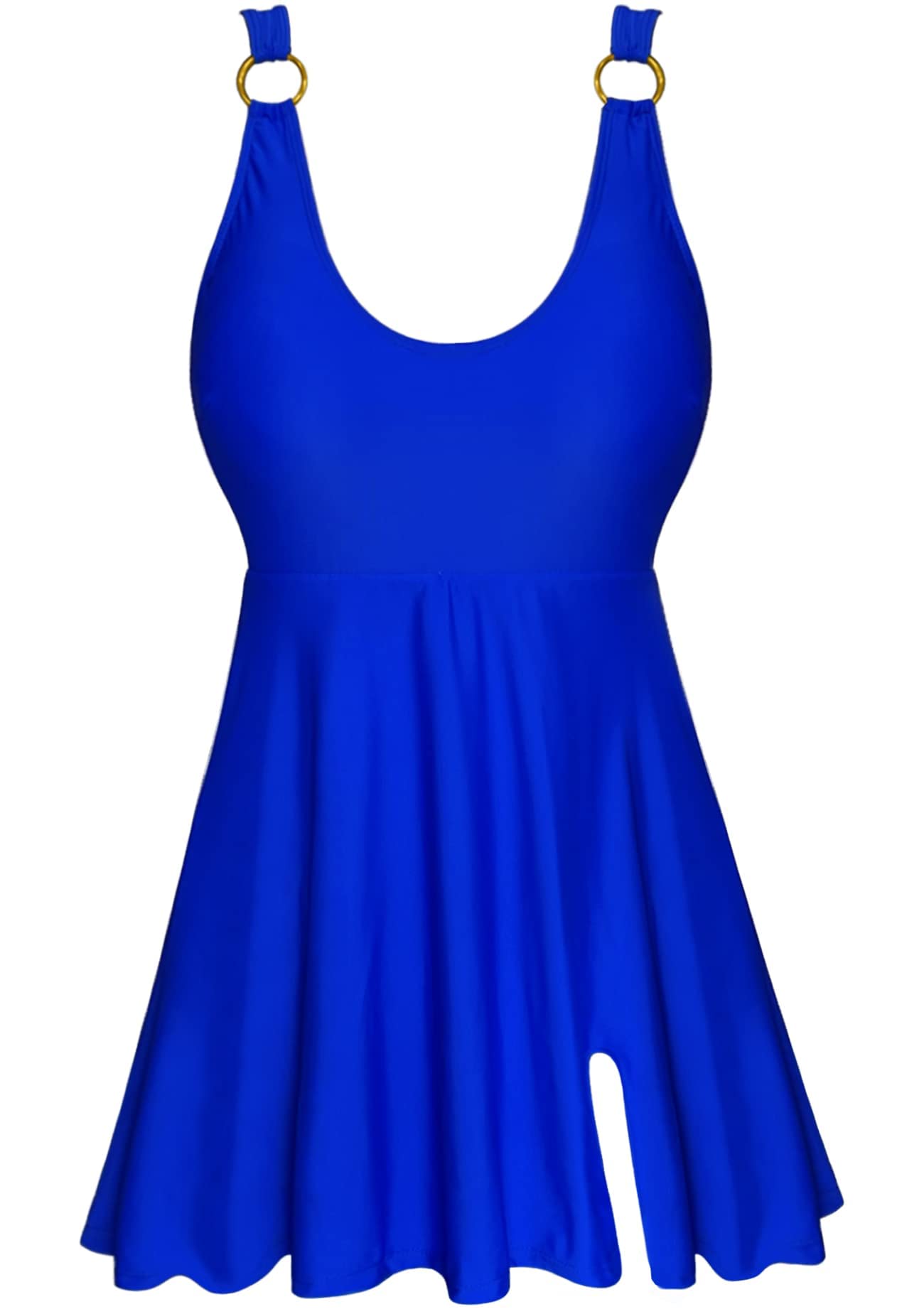 **AONTUS Women's Plus Size Tummy Control One Piece Swimsuit - High Waisted Swim Dress for Beach, Pool & Vacation**