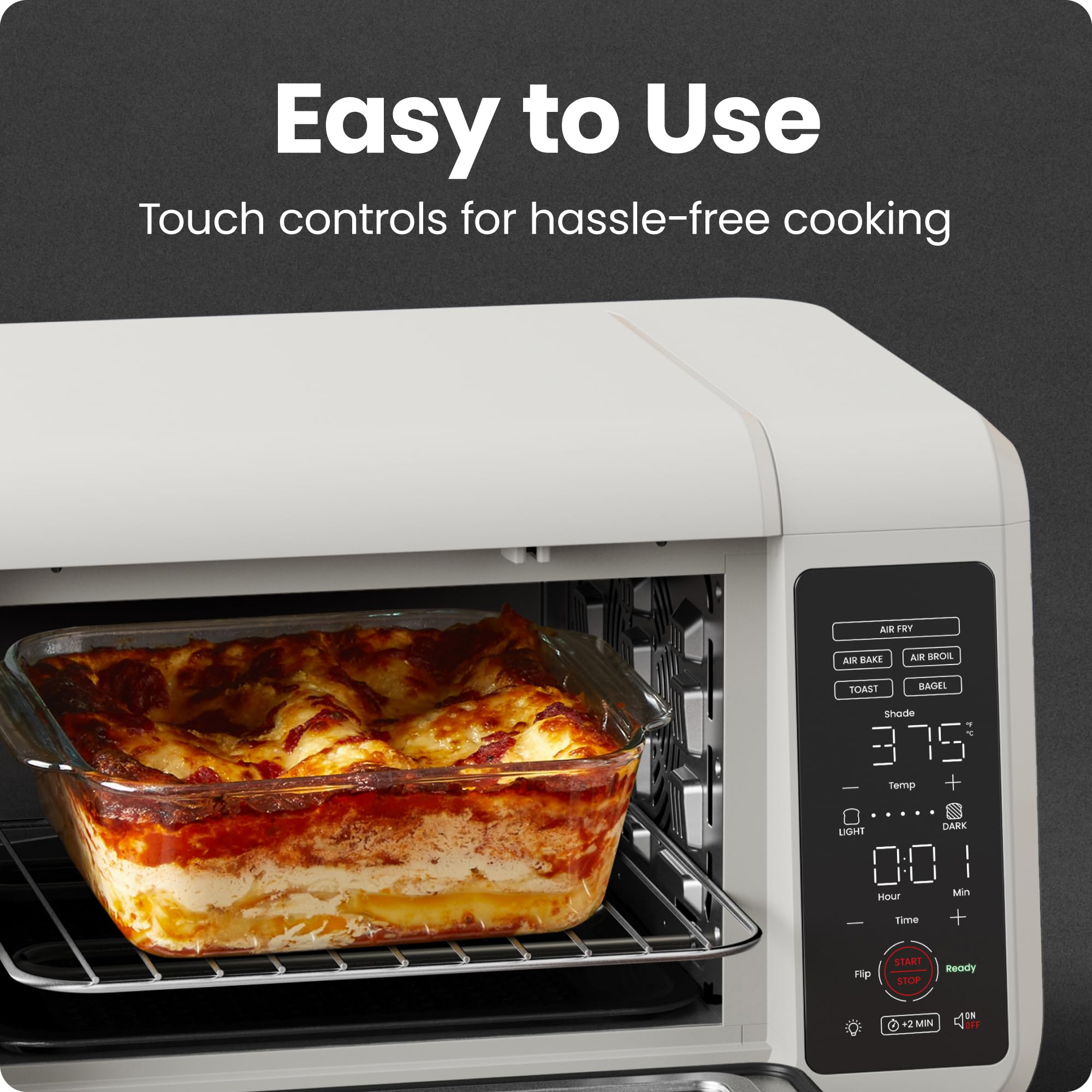 Chefman EasyAir 15 Qt. Air Fryer & Countertop Oven - Multi-Function Appliance for Baking, Broiling, Air Frying, Toasting & Bagels | 450°F Max Temp | 4-Slice Capacity | Healthy Cooking & Quick Meals | Perfect for Small Kitchens, Dorms & RV Living - White
