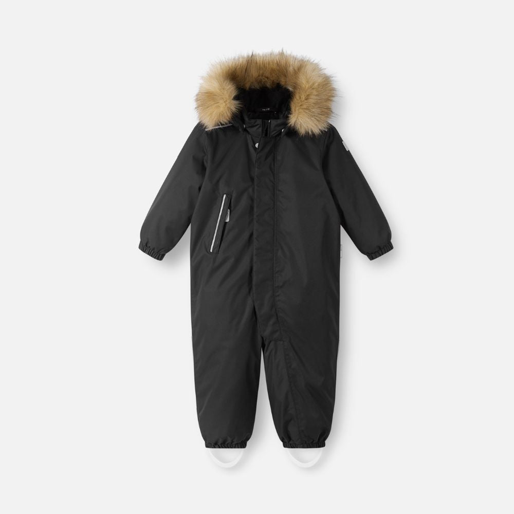 Reima Gotland Baby Snowsuit - Waterproof Winter Jacket & Pants Set for Infants & Toddlers (Black) - Perfect for Snow Play, Skiing & Cold Weather Adventures