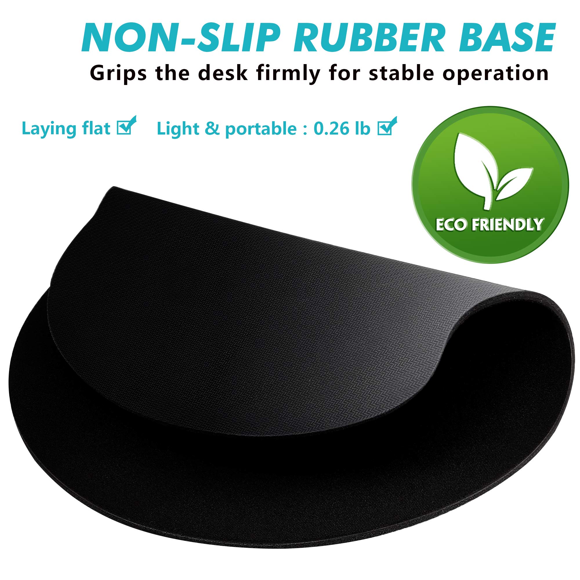 TONOS Ergonomic Mouse Pad with Memory Foam Wrist Rest - Comfortable Non-Slip Desk Pad for Computer, Laptop, Office & Home Use - Smooth Surface Gaming Mouse Mat for Wrist Pain Relief & Long Work Sessions