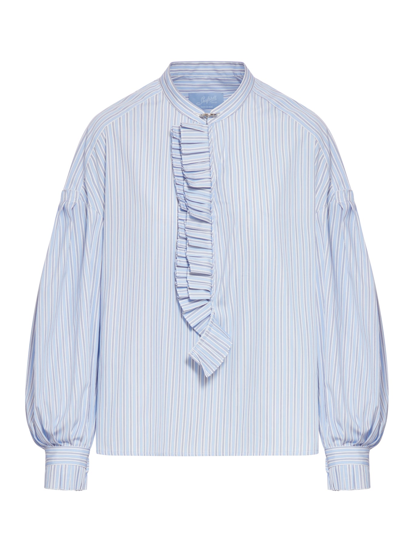 Elegant Cotton Blouse with Ruffles - Women's Fashion Top for Casual Wear, Office & Date Night
