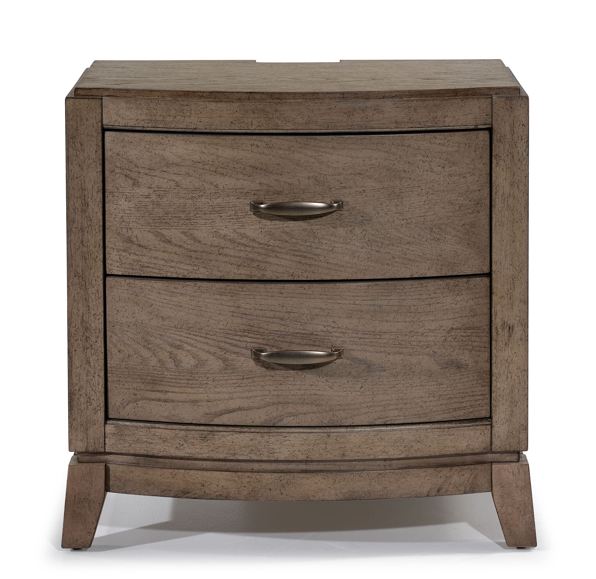 Camelot Night Stand - Burnished Beige Finish Bedside Table for Bedroom, Living Room & Office | Compact End Table with Storage Shelf