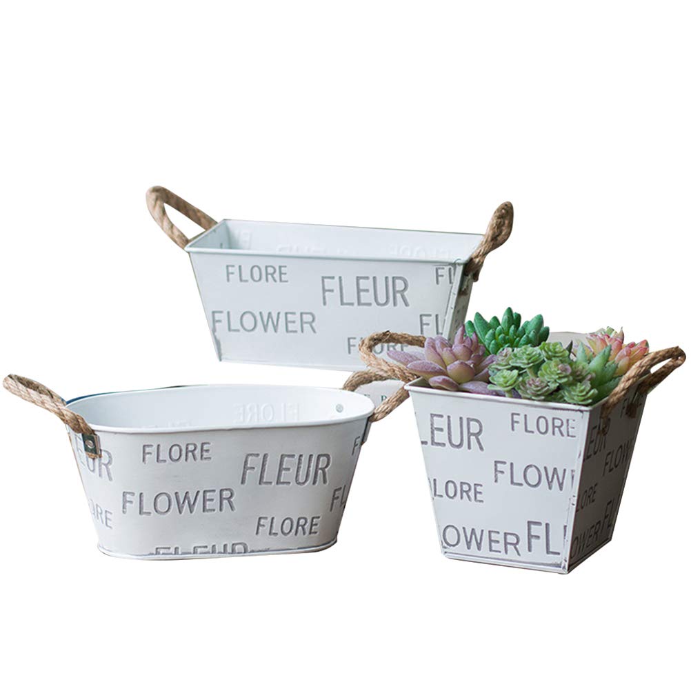 DOITOOL 3-Pack Flower Pots - Small Planters for Succulents, Herbs & Indoor Plants - Decorative Ceramic Flower Holders for Home, Office & Garden Decor
