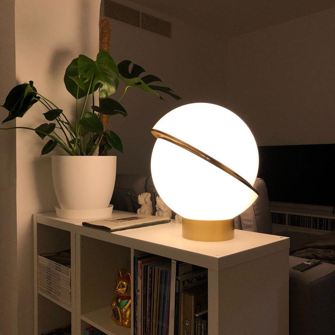 Modern Crescent Table Lamp - Adjustable LED Bedside Night Light for Bedroom, Living Room & Office - Warm White & Cool White Light Modes