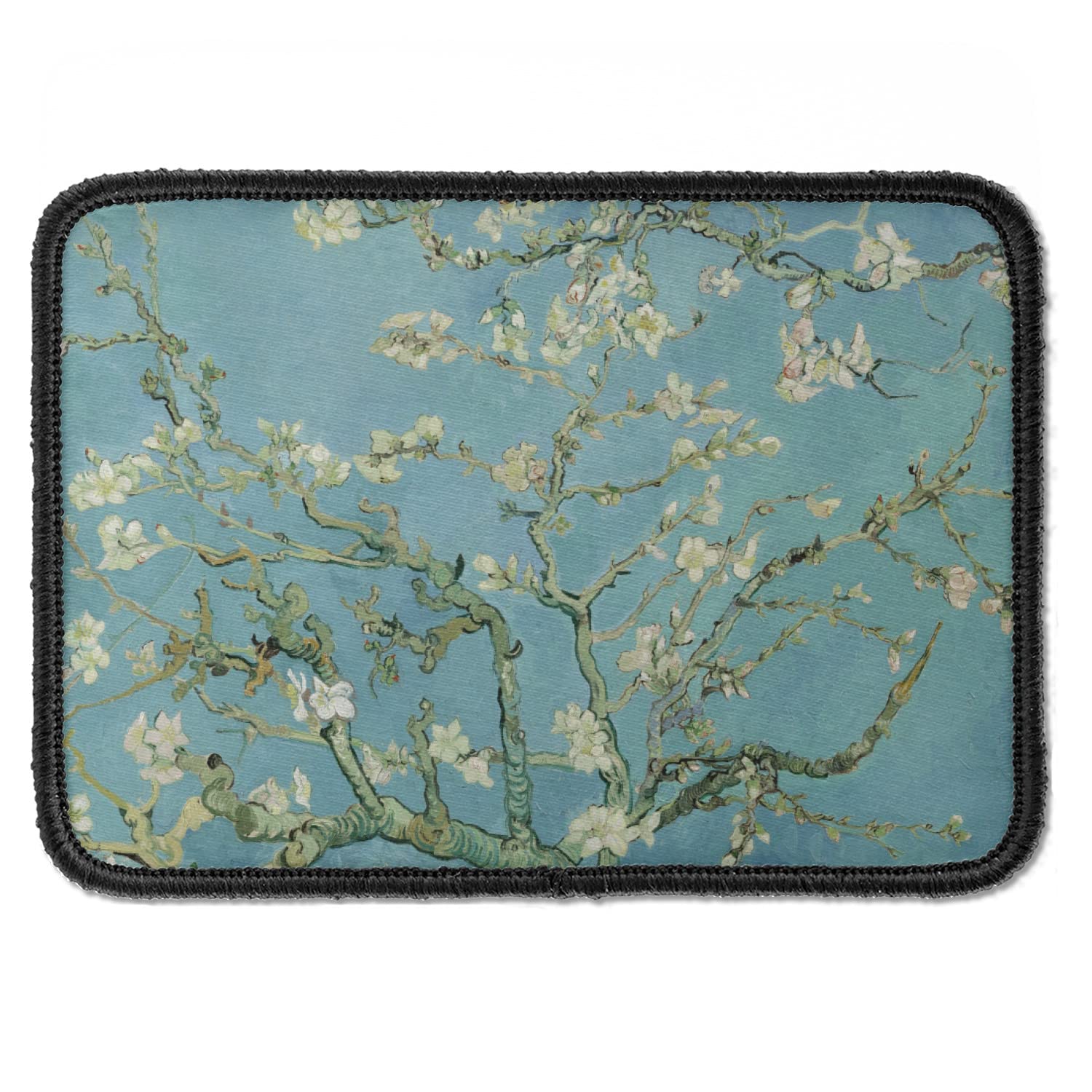 Van Gogh Almond Blossoms Iron On Patch - Premium Embroidered Rectangle Applique for Jackets, Bags & DIY Crafts - Art Inspired Fashion Accessory