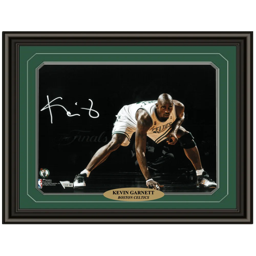 Kevin Garnett Signed Boston Celtics 11x14 Photo Framed with COA Autograph - Perfect for NBA Memorabilia Collectors & Celtics Fans Home Decor