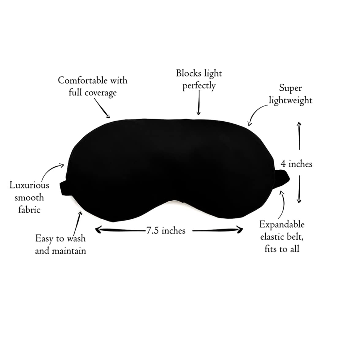 Mr and Mrs Couple Sleep Eye Mask - Printed Travel Sleeping Mask for Women & Men (7.5 x 4 Inches) - Perfect for Airplane Travel, Relaxation & Better Sleep
