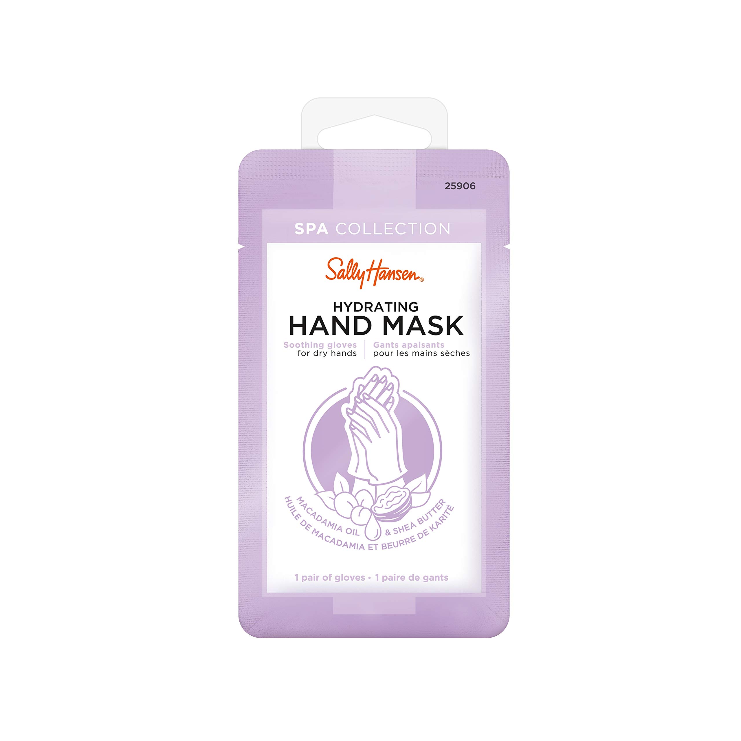 Sally Hansen Spa Collection Hydrating Hand Mask with Vitamin E, Macadamia & Shea Butter - Moisturizing Gloves for Dry, Cracked Hands - Perfect for Winter Care & Overnight Treatment
