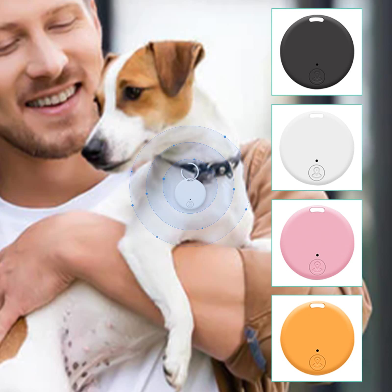 Qiopertar Portable GPS Tracker - Bluetooth 5.0 Smart Anti-Loss Device for Keys, Wallet, Pets & Bags - Waterproof Locator with Mobile App for Men & Women - Ideal for Travel, Home Security & Pet Tracking