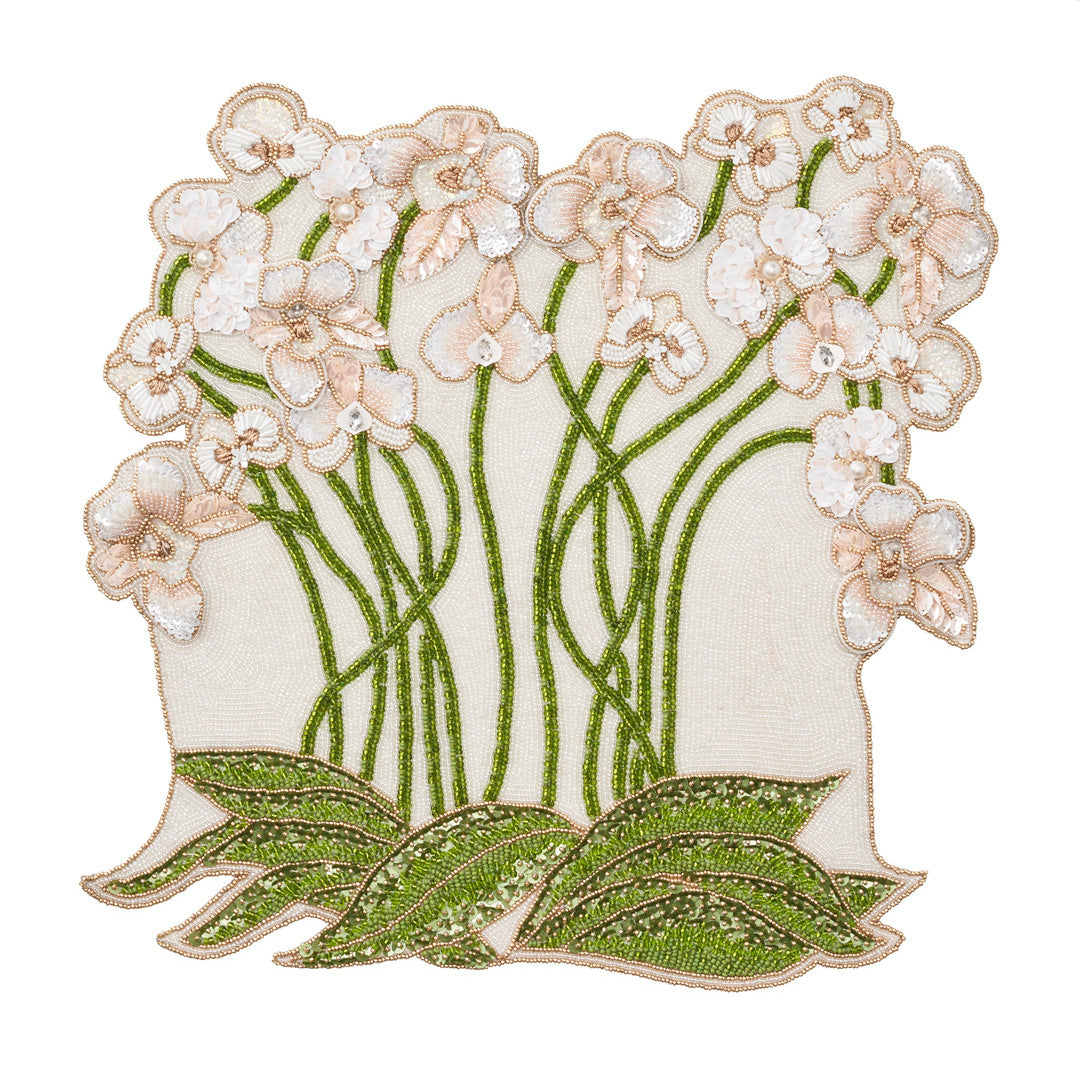 Premium Orchid Placemats Set of 2 - Elegant Floral Table Mats for Dining, Kitchen, or Party Decor - Waterproof & Heat-Resistant for Everyday Use