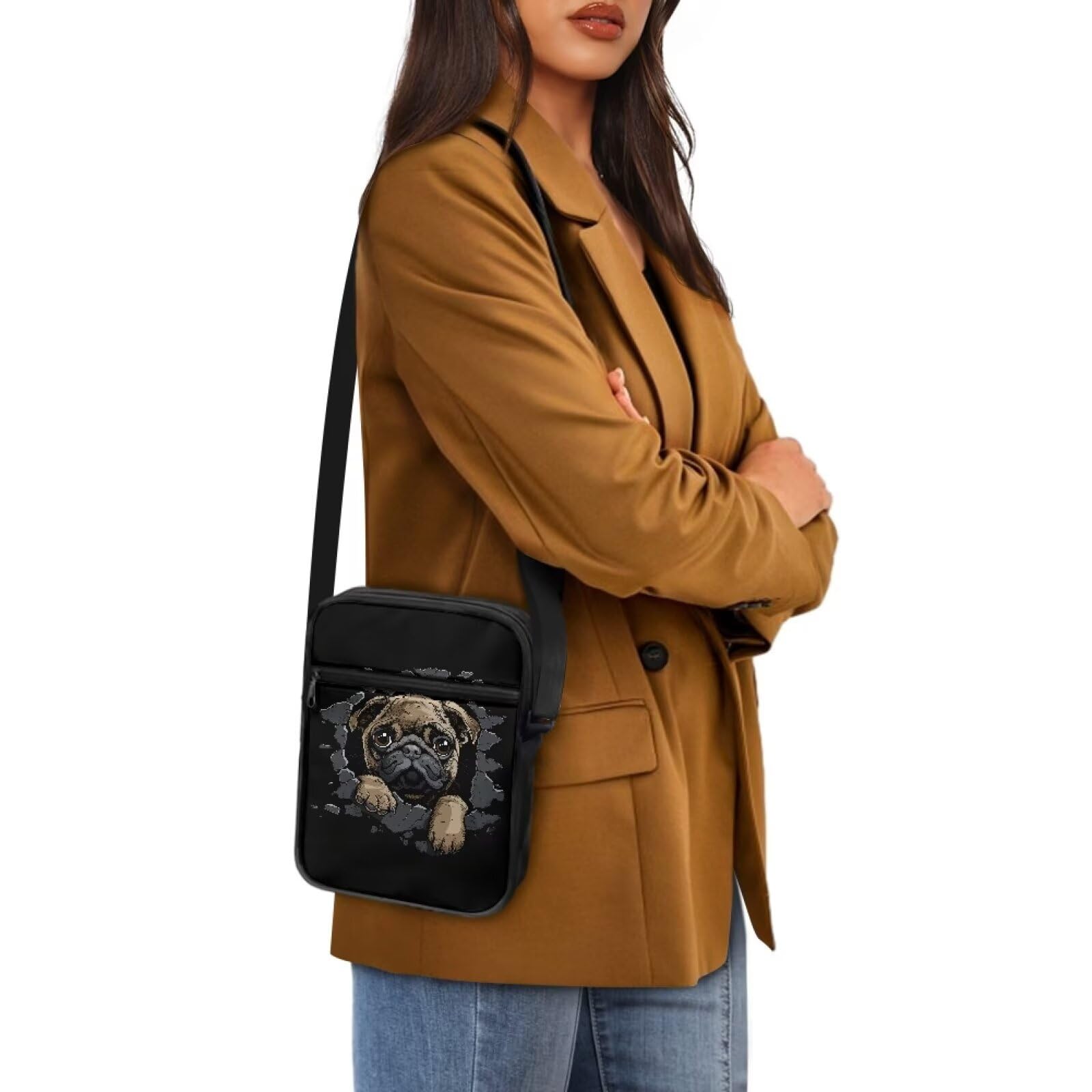 Stylish Unisex Shoulder Bag - Adjustable Crossbody Messenger Bag for Women & Men, Perfect for Work, Cycling & Everyday Use