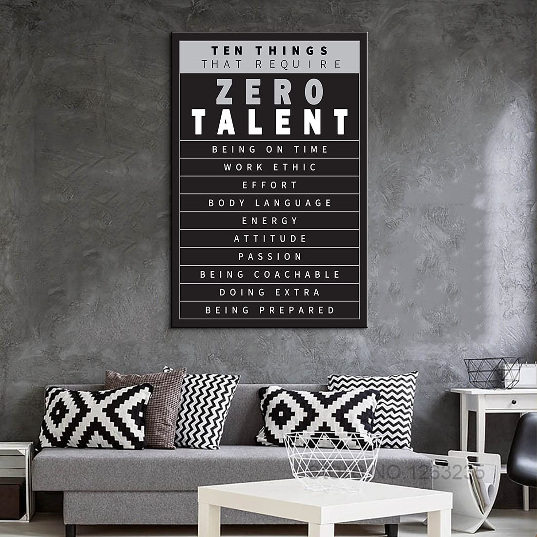 Positive Affirmations Wall Art - Motivational Canvas Print for Office & Home Decor - Inspirational Quotes Poster (28x40 Inches) - Perfect for Living Room, Bedroom & Workspace