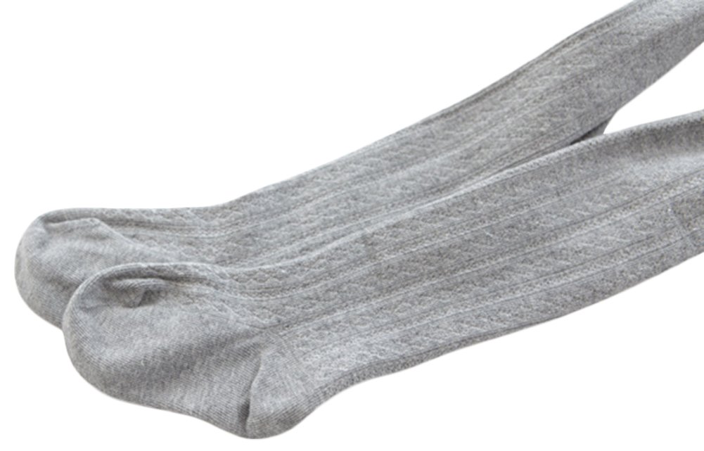 Little Girls' Solid Knitted Cotton Footed Tights - Soft Winter Leggings for Toddlers & Kids | Perfect for Playtime, School & Cold Weather Outfits
