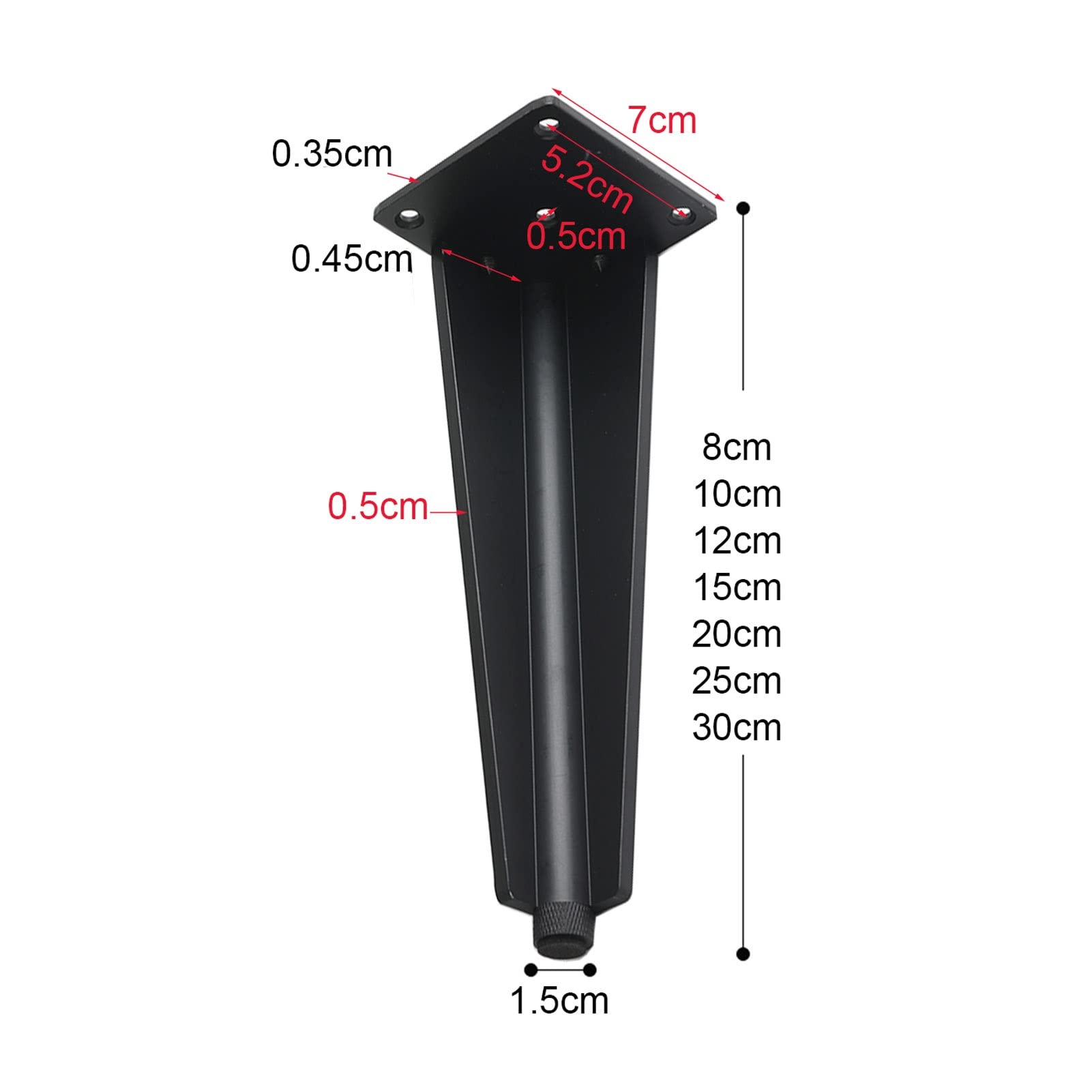 4 Pack Black Aluminum Alloy Triangle Furniture Legs - 10 Inch Heavy Duty Cabinet Feet for Kitchen, Bathroom, TV Stand & Coffee Table - Durable Support for Home & Office Furniture - Perfect for Modern Furniture Upgrade & DIY Projects - Ideal for Kitchen Island, Bookshelves & Bedside Tables - Great for Home Renovation & Stylish Interior Design (Use for Furniture Repair, DIY Makeovers & Space-Saving Solutions)