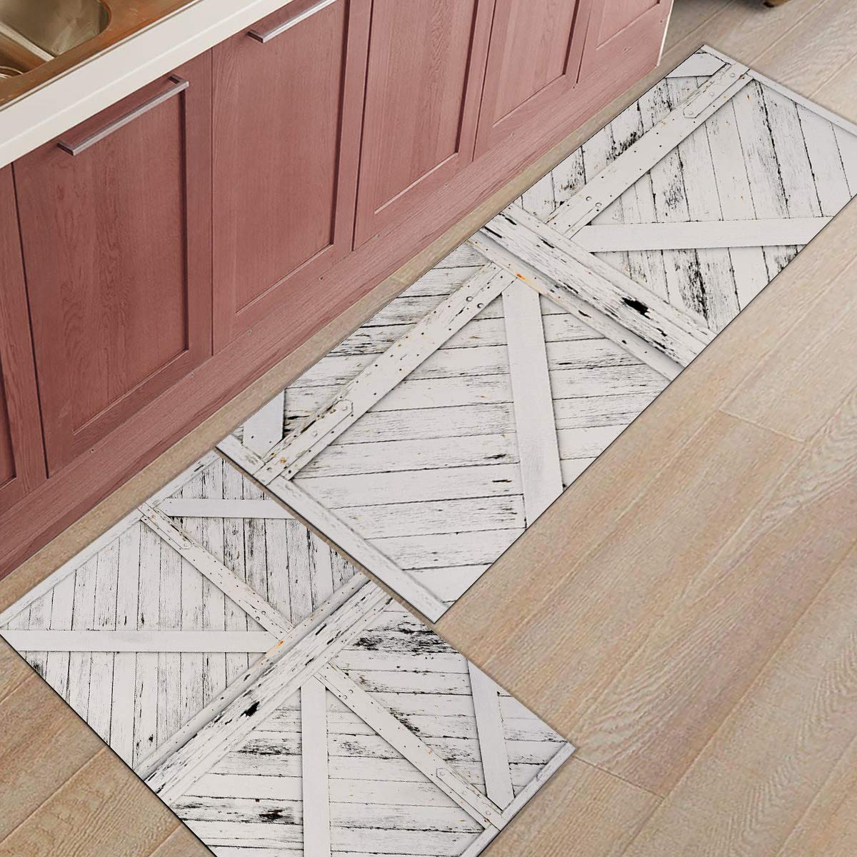 Anti-Fatigue Kitchen Floor Mats Set - Non-Slip Waterproof 2-Pack for Standing Comfort in Home & Garage