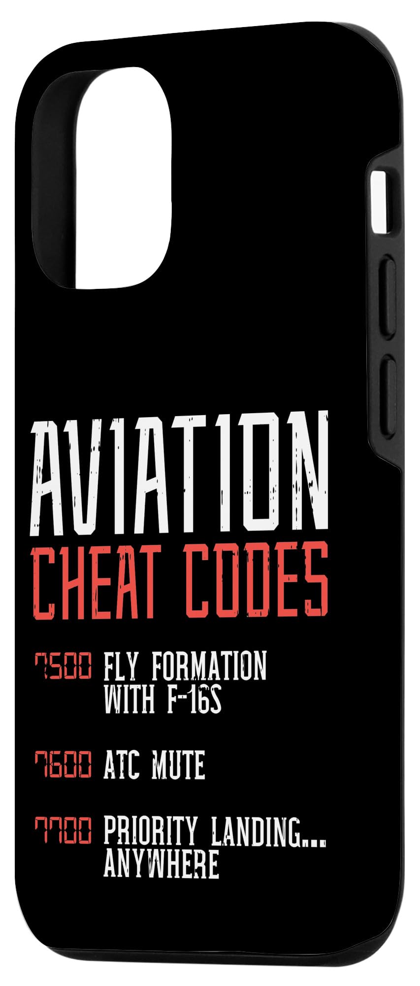 Funny iPhone 12/12 Pro Case with Aviation Cheat Codes - Perfect Pilot & ATC Gift for Airplane Enthusiasts - Great for Travel, Flying Hobbies & Aviation Humor Lovers