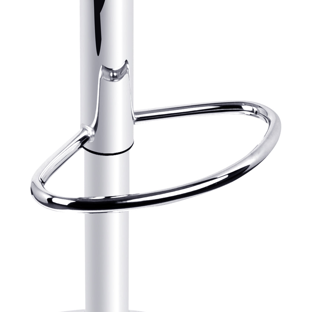 2 Pack Adjustable Height Leather Bar Stools with Gas Lift - Grey - Perfect for Kitchen Island, Home Bar, and Dining Room